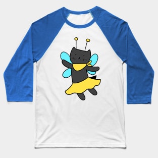 Bee Fairy Cat Baseball T-Shirt